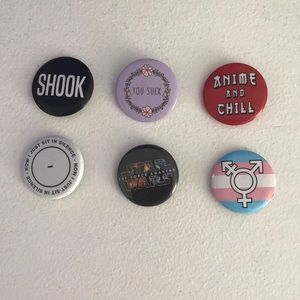 6 hot topic pins